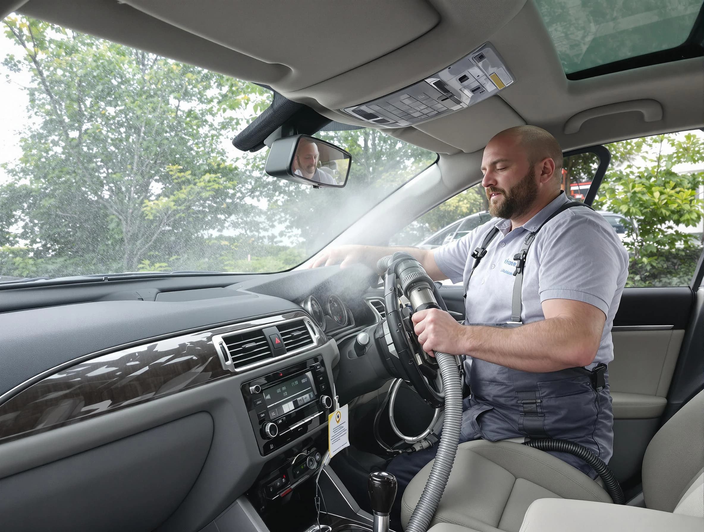 Jefferson Hills Air Duct Cleaning specialist performing professional car duct cleaning in Jefferson Hills