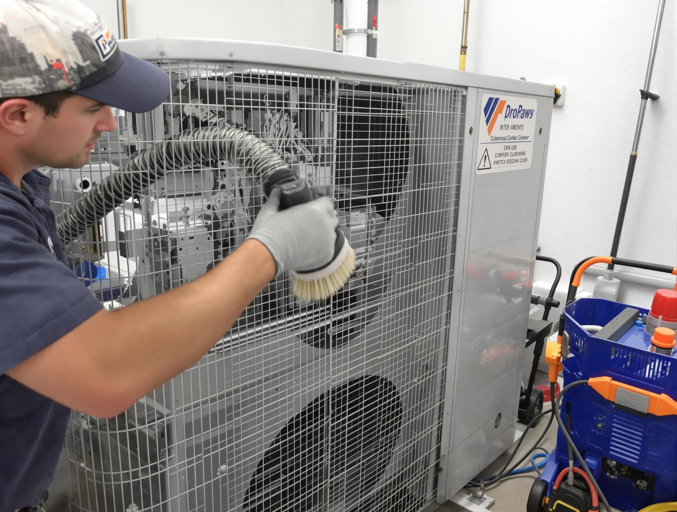 Jefferson Hills Air Duct Cleaning specialist performing precision AC coil cleaning for improved system performance in Jefferson Hills