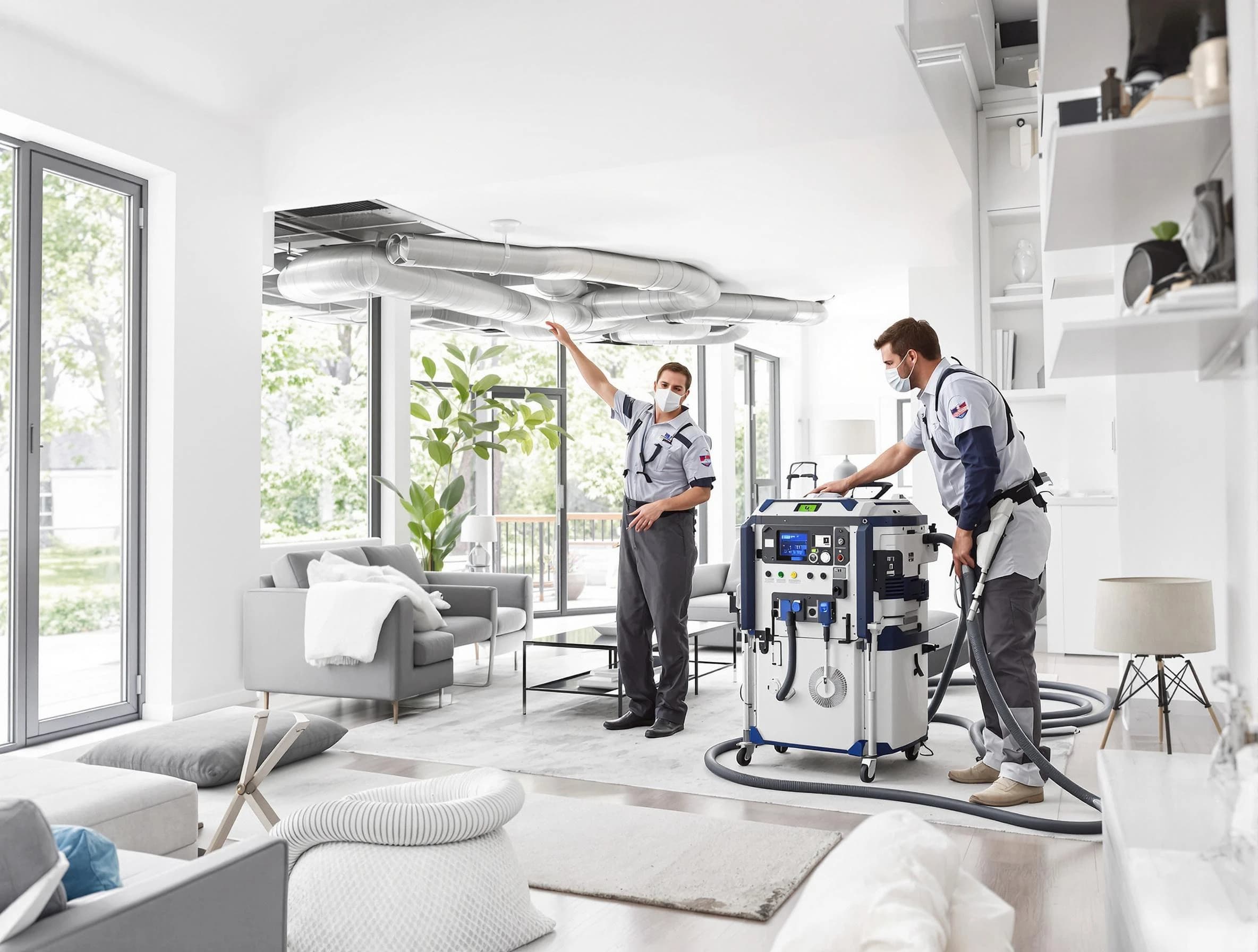 Jefferson Hills Air Duct Cleaning professional conducting pure air duct cleaning with state-of-the-art equipment in Jefferson Hills