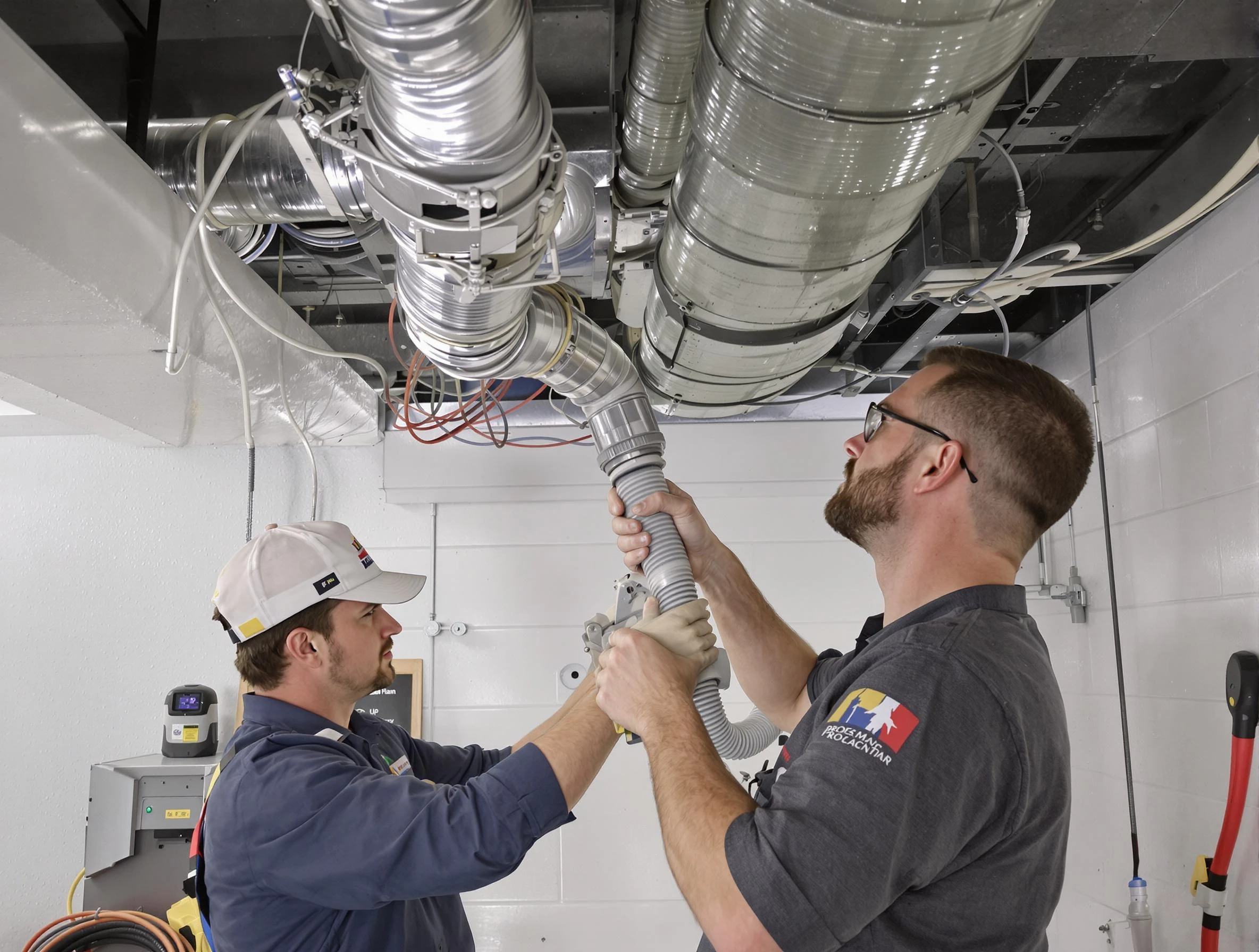 Jefferson Hills Air Duct Cleaning technician performing thorough AC duct cleaning in Jefferson Hills