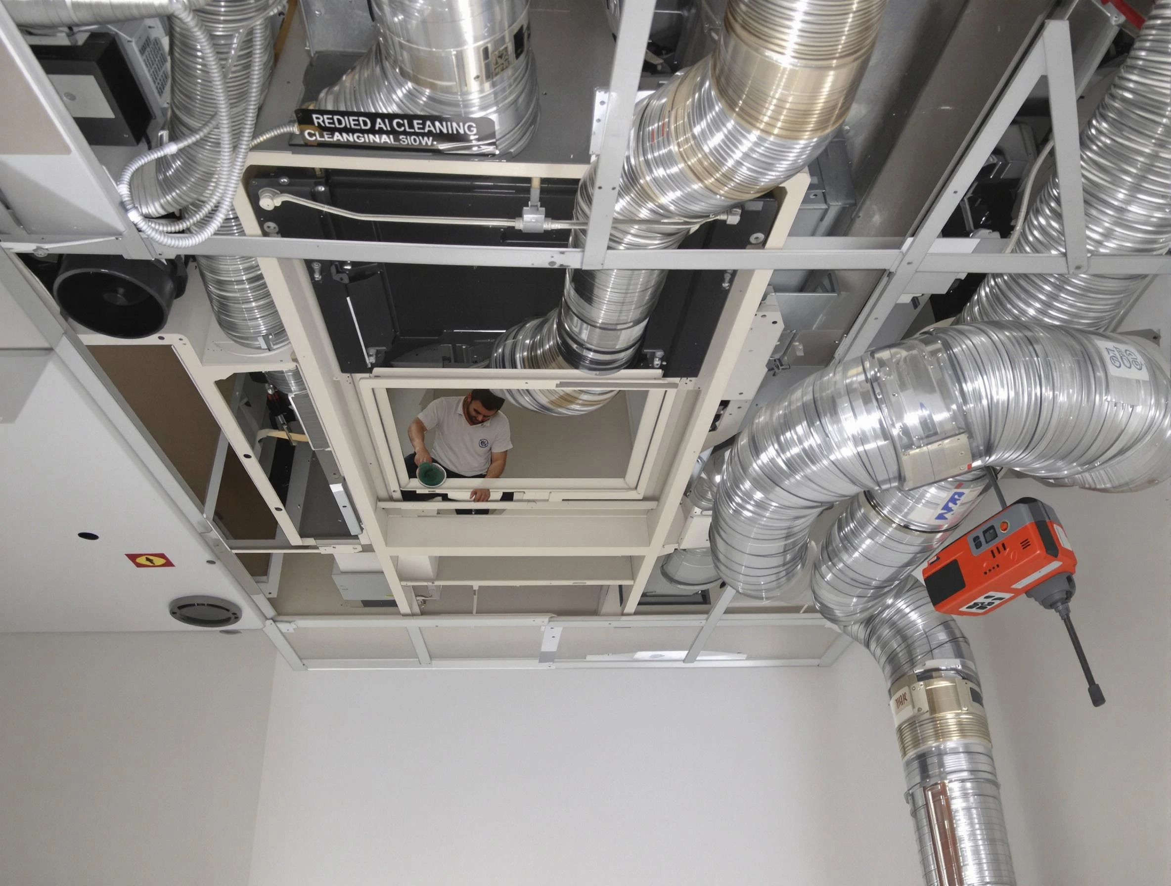 Jefferson Hills Air Duct Cleaning technician performing detailed central duct system cleaning in Jefferson Hills