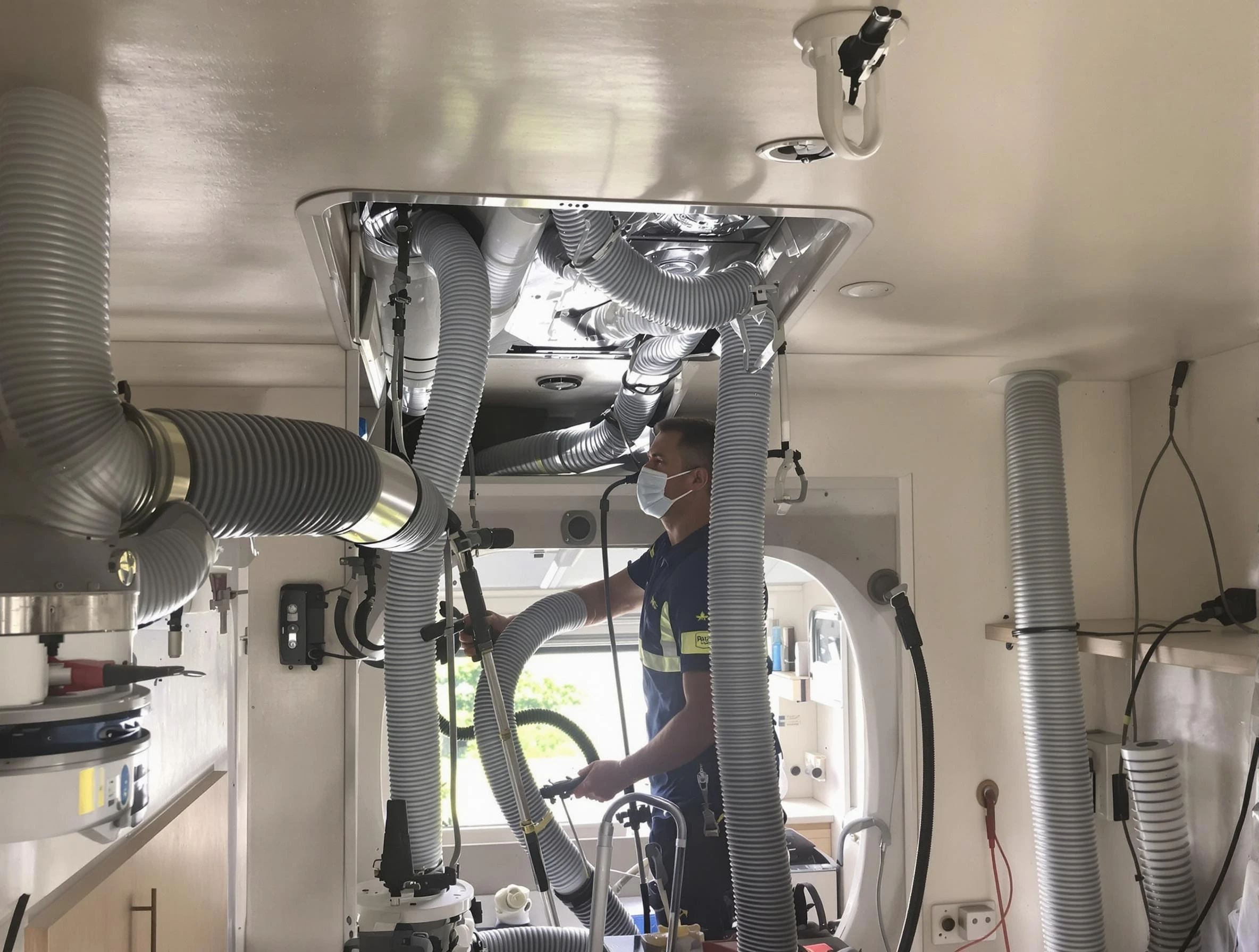 Jefferson Hills Air Duct Cleaning specialist performing precise mobile home duct cleaning in Jefferson Hills