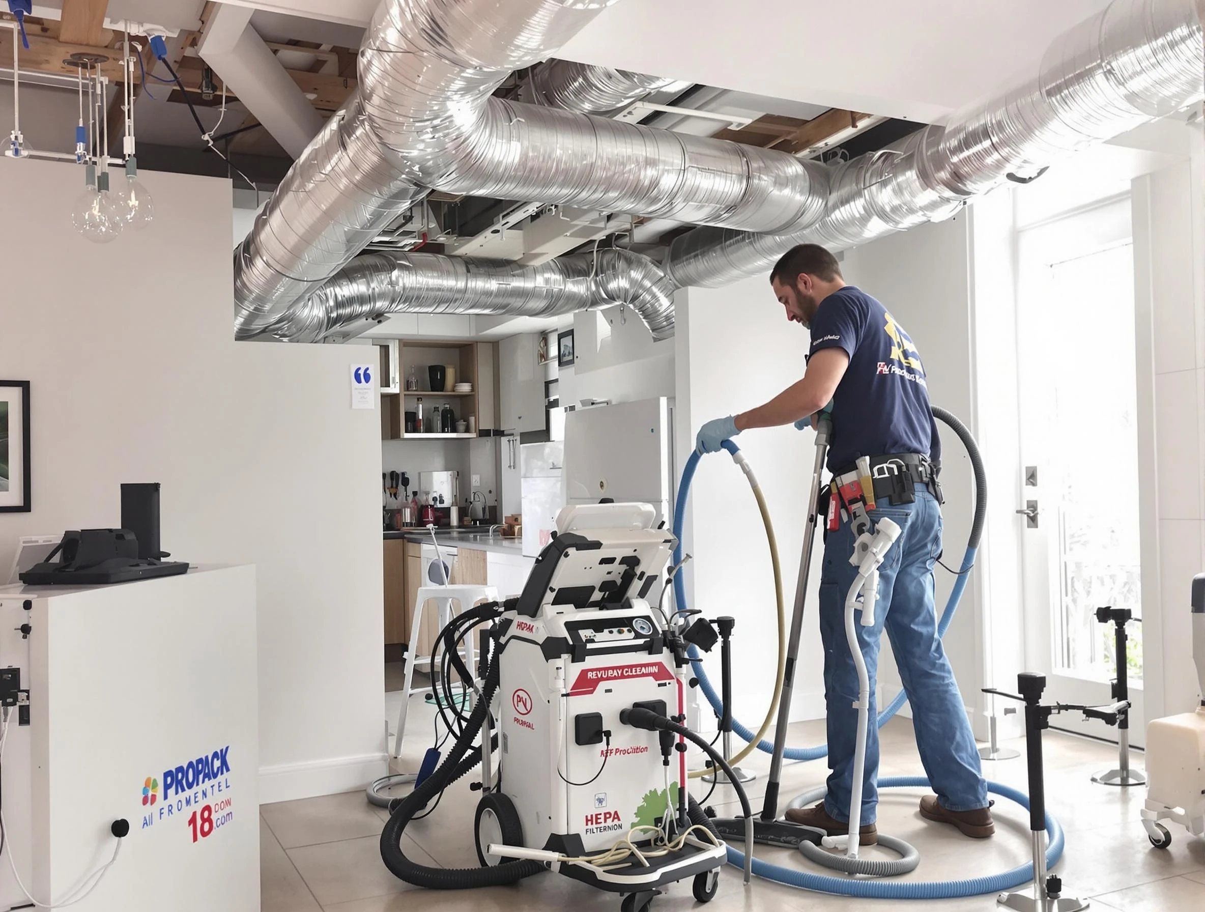 Jefferson Hills Air Duct Cleaning technician performing advanced pure duct cleaning with specialized equipment in Jefferson Hills